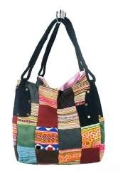 Bolso de Patchwork Grande B-Fair Negro - Hecho a Mano (1 ud)